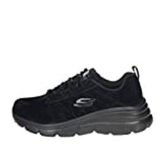 Skechers Fashion Fit, Sneakers Kvinna Casual med Memory Foam Black 149472 Svart, Svart, 35 EU