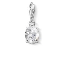 Berlock "Vit sten oval" - Thomas Sabo