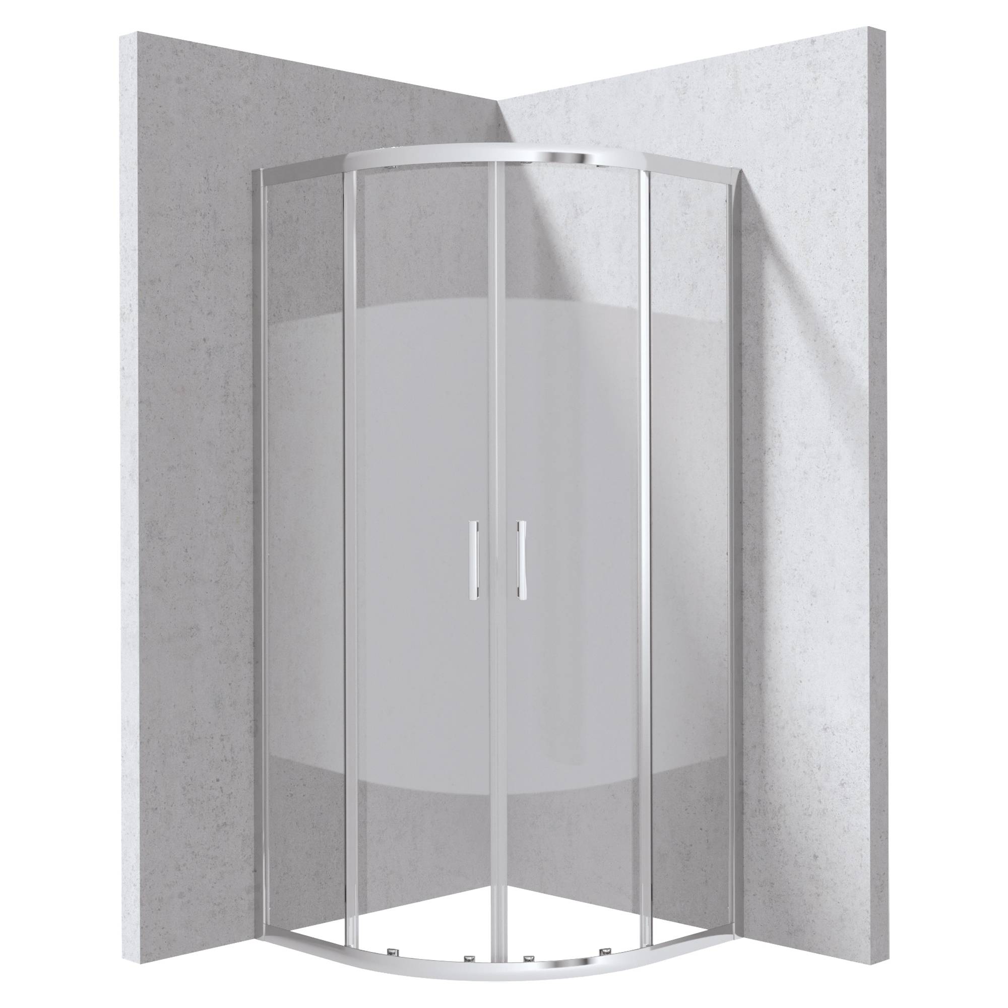 Duschhörn Funkia Evo Rund Krom 90x90 cm Randigt Mönster
