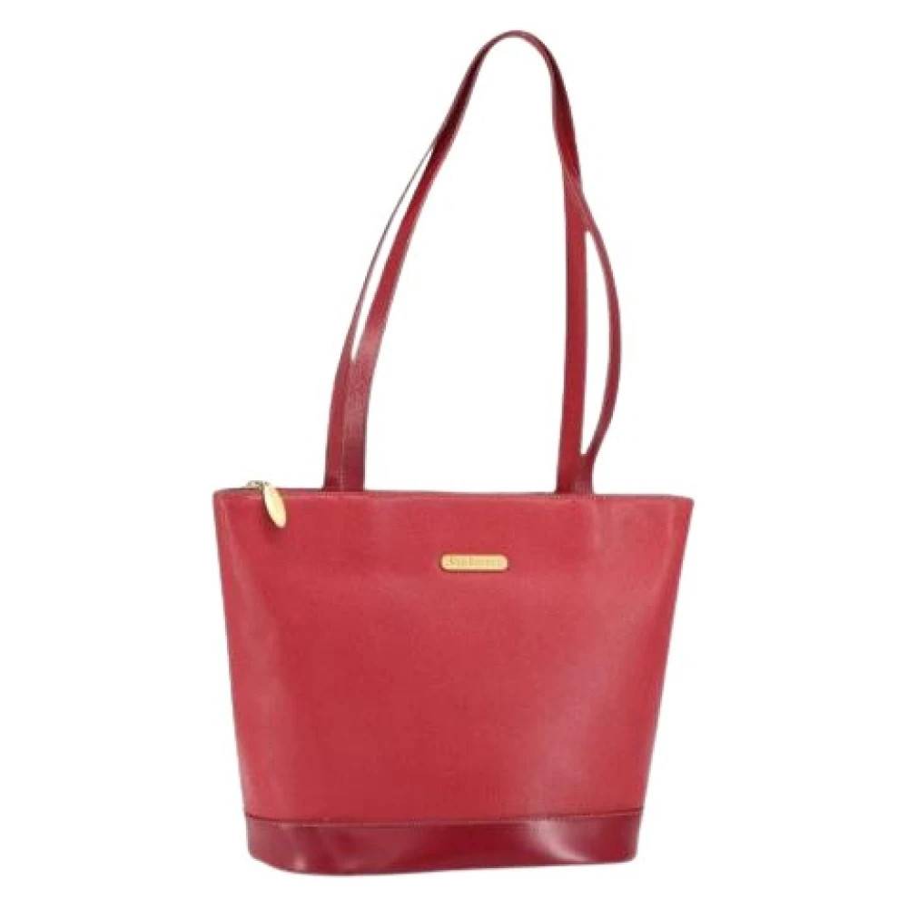 Burberry Vintage Pre-owned Vintage Tote Bag - Vintage - Dame - Rød - ONE SIZE - Uld