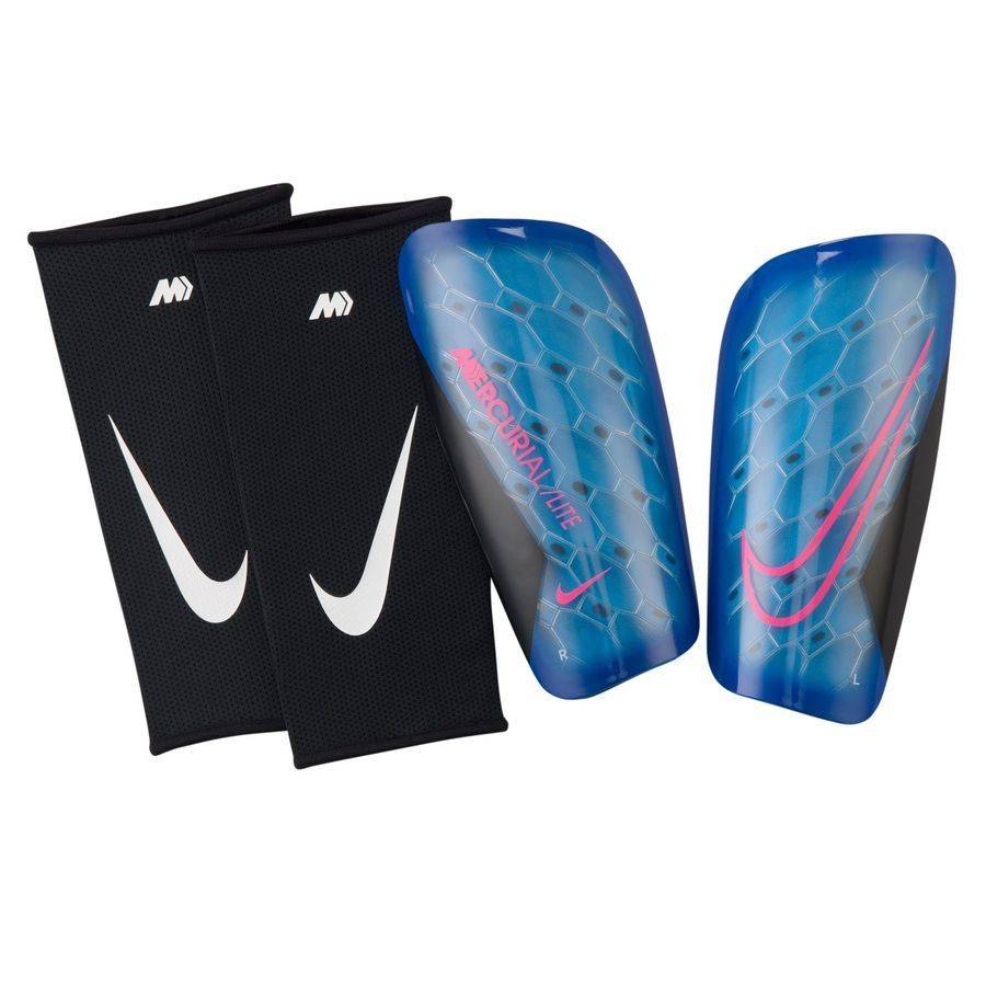 Nike Benskydd Mercurial Lite Attack - Blå/Svart/Pink Blast - ['Blå'] (X-Small/130-140cm)