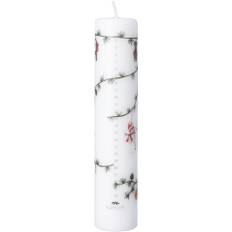 Kähler Hammershøi Christmas Kalenderlys 2025 Ø5 cm Hvid m. Deko Hvid Str B:12,5 H:25 Ø:5 cm - Kalenderlys hos Magasin