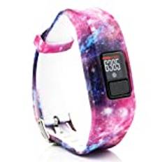 honecumi ersättning för Garmin Vivofit JR armband / Vivofit JR 2 armband / Vivofit 3 armband, silikon sport Vivofit JR / Vivofit JR 2 / Vivofit 3 ersättningsarmband byte av armband klockarmband tillbehör- Mönstrad stjärnhimmel