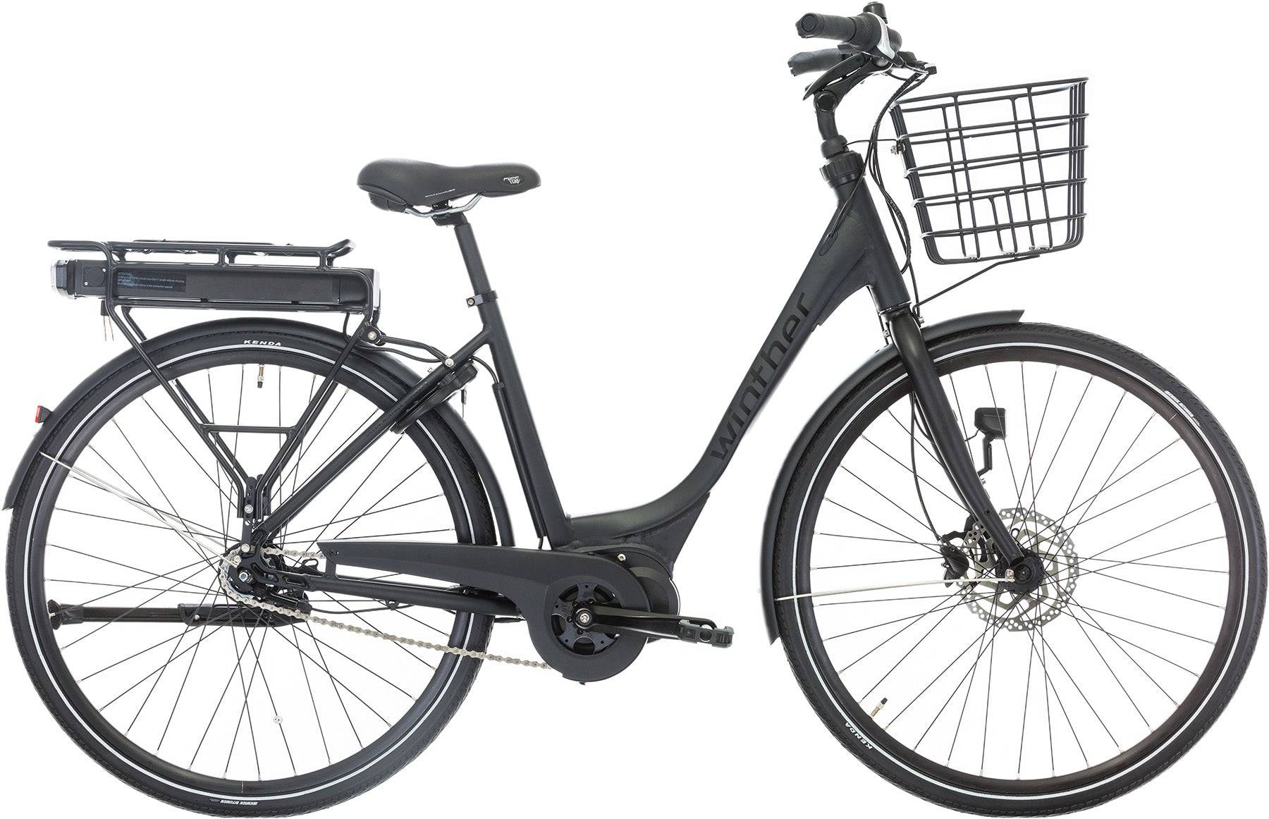 Black Winther Superbe 2 Dame - Mat Sort Elcykel - 48cm