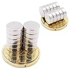 Brudazon | 20 miniskivmagneter 9 x 3 mm | N52 starkaste nivå - Neodymiummagneter superstark | Kraftmagnet för modelltillverkning, foto, whiteboard, kylskåp, hantverk | liten, rund & extra stark