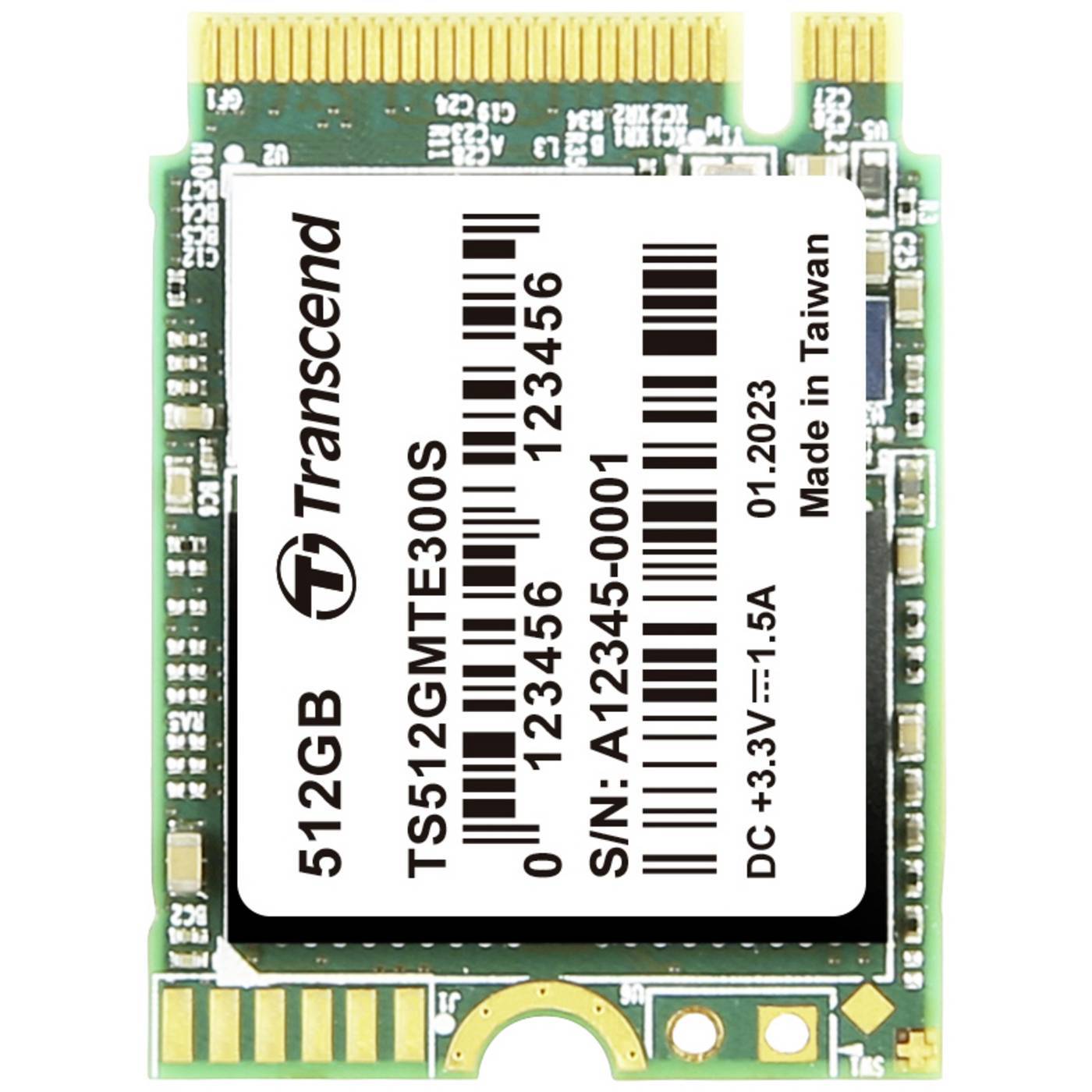 Transcend 300S 512 GB Hukommelseskort M. 2 Pcle NVMe SSD 2230 PCIe NVMe 3.0 x4 Retail TS512GMTE300S