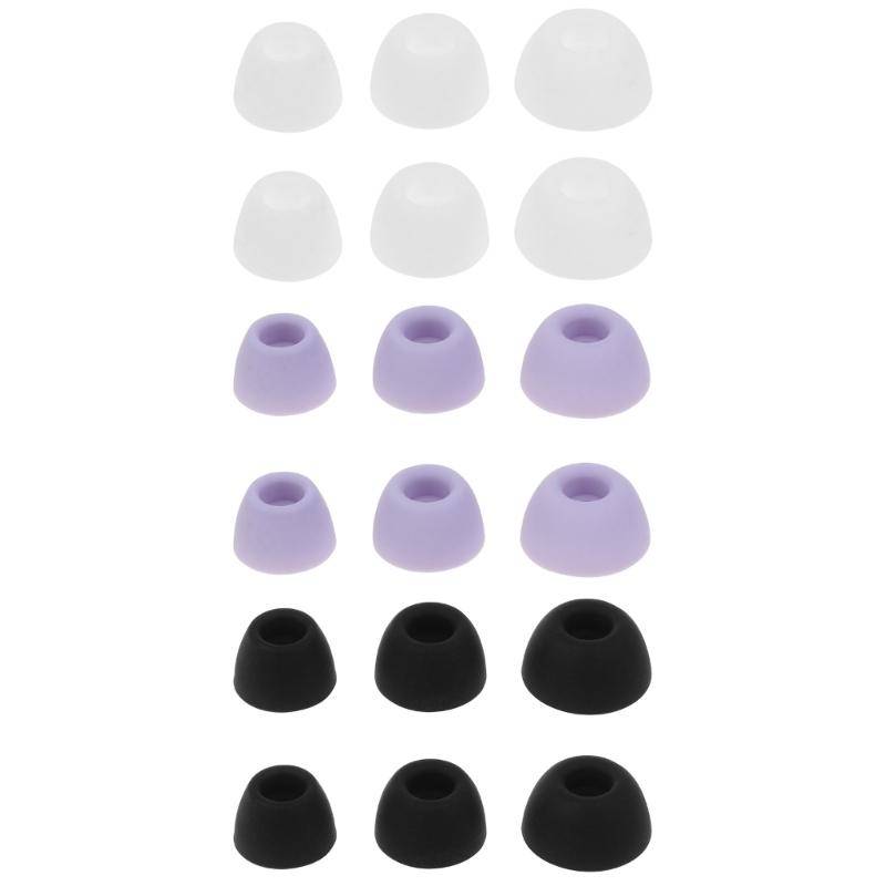 3 par öronproppsskydd In-ear-spetsar Mjukt silikon Öronproppstillbehör för SM R510 Galaxy buds2 pro Sportöronsnäckor Eartips svart