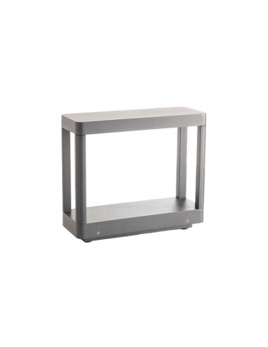 WAKE Bedlampe i aluminium og glas H20 cm 1 x 8W COB LED - Mat mørkegrå