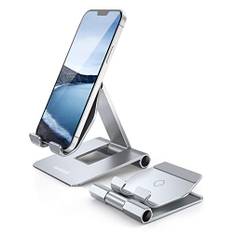 Lamicall Handy Ständer, Handy Halterung Verstellbare - Faltbarer Handyhalterung, Halter für iPhone 16 15 14 Pro Max Plus, SE, 13 12 Pro Max Mini, 11 Pro, Xs, X, 8, 7, Samsung, Tablet mit 4,7-11 Zoll