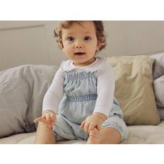 Name It light blue denim prikker buksedragt