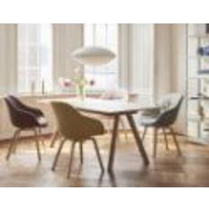 HAY AAC123 About a Chair Spisebordsstol Polstret SH: 47,5 cm - Lacquered Oak Veneer/Flamiber Charcoal C8