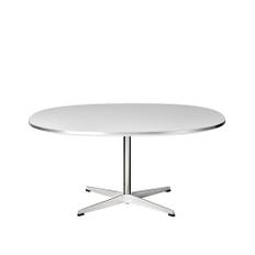 Fritz Hansen - A203 Supercirkulär Soffbord, 100x100 cm, Laminat, White - Soffbord - Arne Jacobsen,Piet Hein - Vit - Metall/Trä