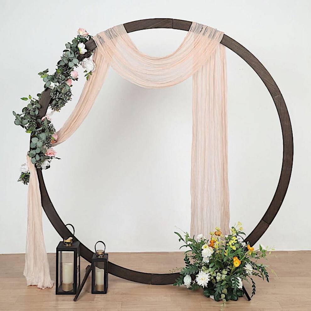 Bomulds ostelærred baggrundsgardin blush 6,7 m