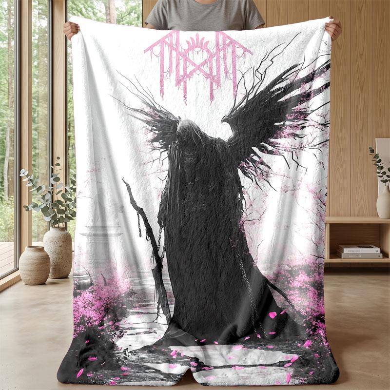 Soft Flannel Blanket Lightweight Cozy Bedroom Living Room CoverSleep Token