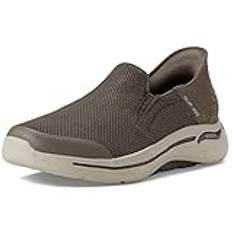 Skechers Gowalk Slip in-träningssko för herr, med Arch Fit, ledig promenadsko med luftkylt skum, Mullvadsbrunt, 43 EU