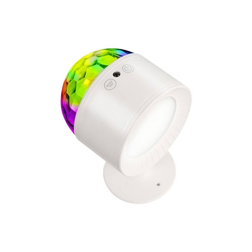 Multifunctional Ambient Night Lights 3 Colors Adjustable LED Wall Lamp with Remote Desk Reading Light for Bedroom White