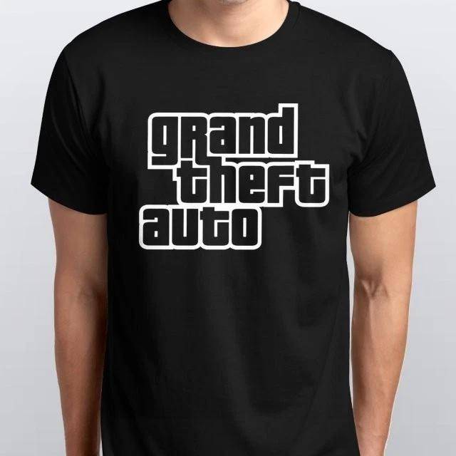 Herr- och damt-shirts GRAND THEFT AUTO GTA NY T-SHIRT Alla storlekar S M L XL XXL 3 4 XL Svart, Vit cm