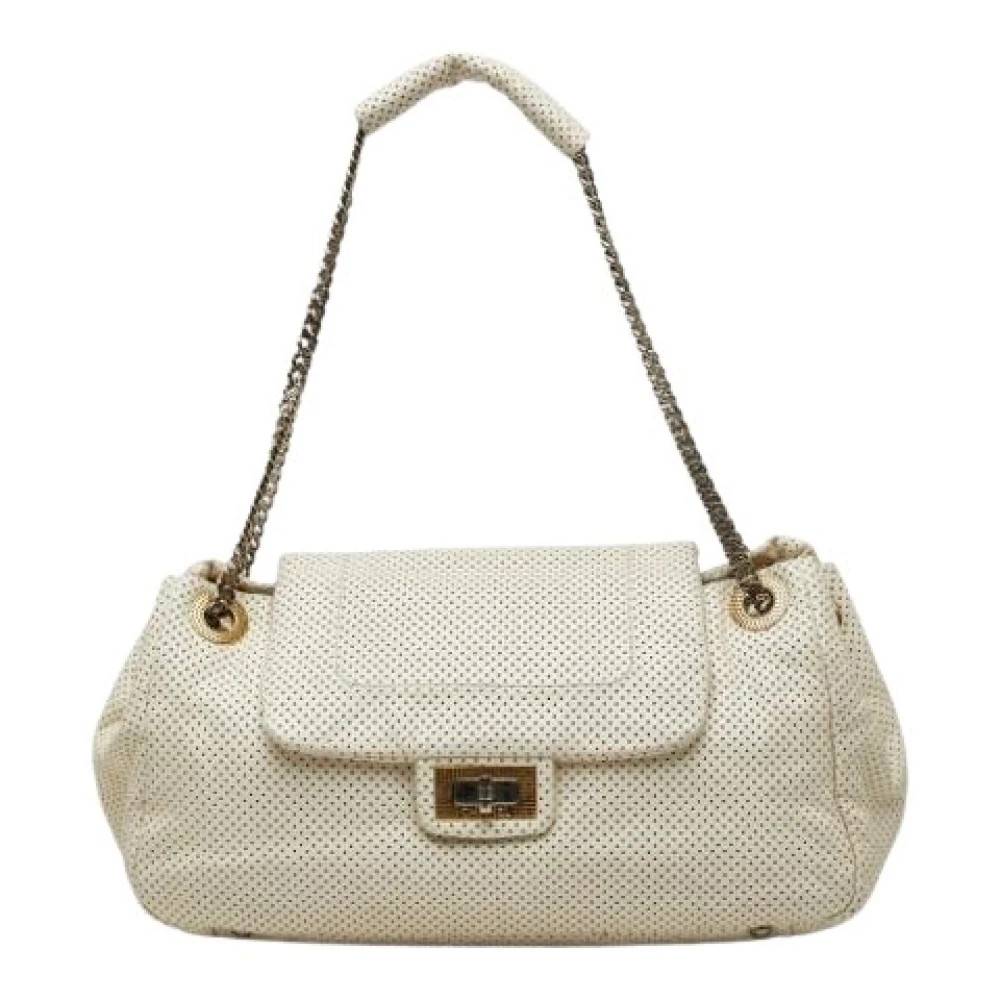 Chanel Vintage Pre-owned Vintage Skuldertaske - Vintage - Dame - Hvid - ONE SIZE - Uld