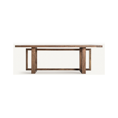 Norvik spisebord i genanvendt elmetræ 220 x 100 cm - Antik brun