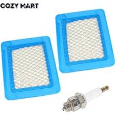 2 st luftfilter för briggs och stratton 491588s 399959 quantum serie 625 650 klippare delar champion rj19lm b2lm tändstift