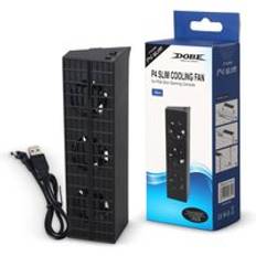 Vertikalt stativ för ps4 slim pro kylare fläkt super turbo temperaturkontroll med usb för sony ps4 konsol playstation 4 - För ps4 smala