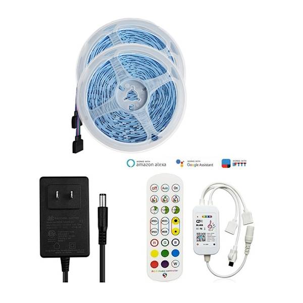 Smart WiFi LED Strip Lights Kit Röst- och APP-kontroll 40