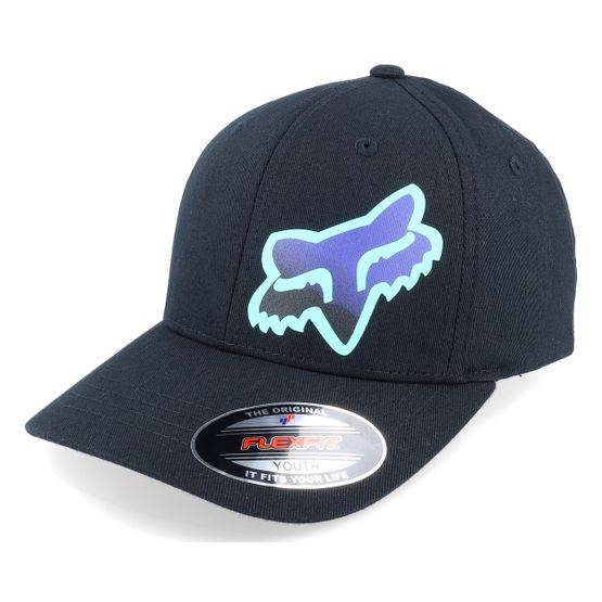 Fox - Svart flexfit Keps - Kids Toxsyk Black Stretch Fit @ Hatstore