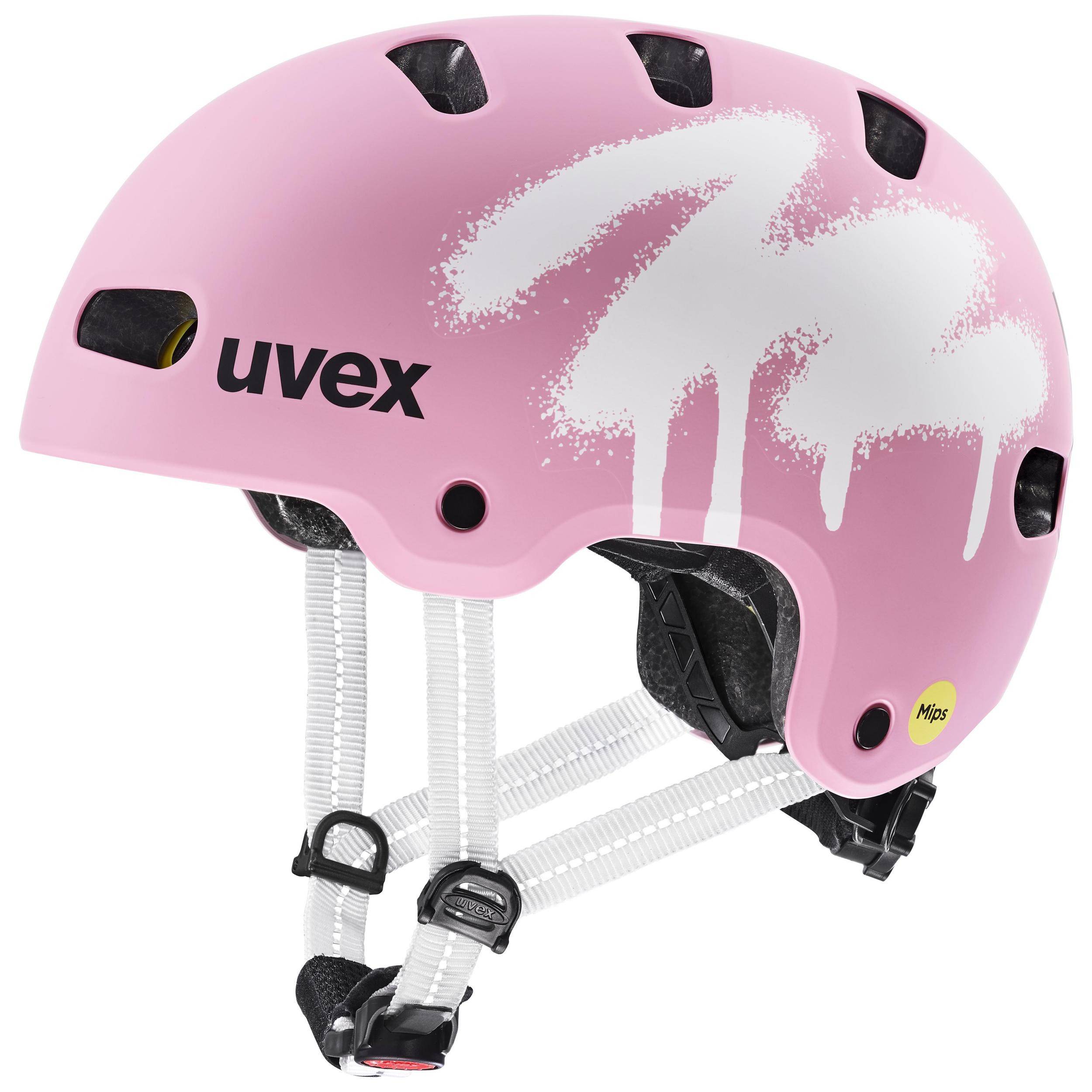Uvex Kid 4 Style MIPS Cykelhjelm til Børn - 55-58cm - Spray Jordbærmat