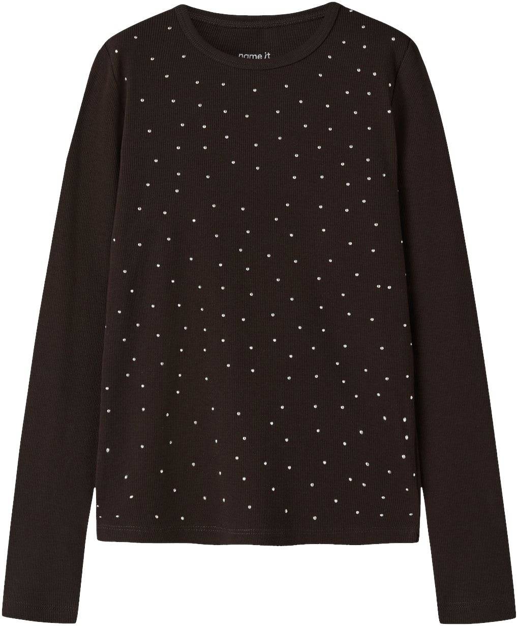 Name It Nkfnolovo LS Slim TOP Stl. 146/152 unisex - Toppar Från Magasin - Chocolate Plum (146/152)