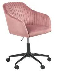 Skrivebordsstol VENICE Velour Lyserød