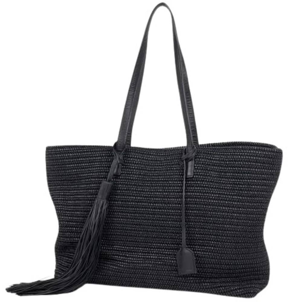 Saint Laurent Vintage Pre-owned Rattan hndtasker - Vintage - Dame - Sort - ONE SIZE -