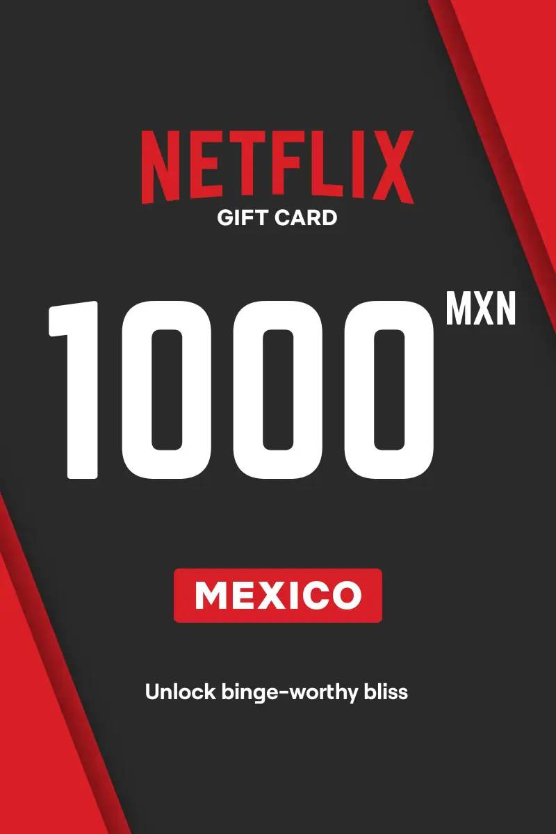 Netflix $1000 MXN Gift Card (MX) - Digital Code.