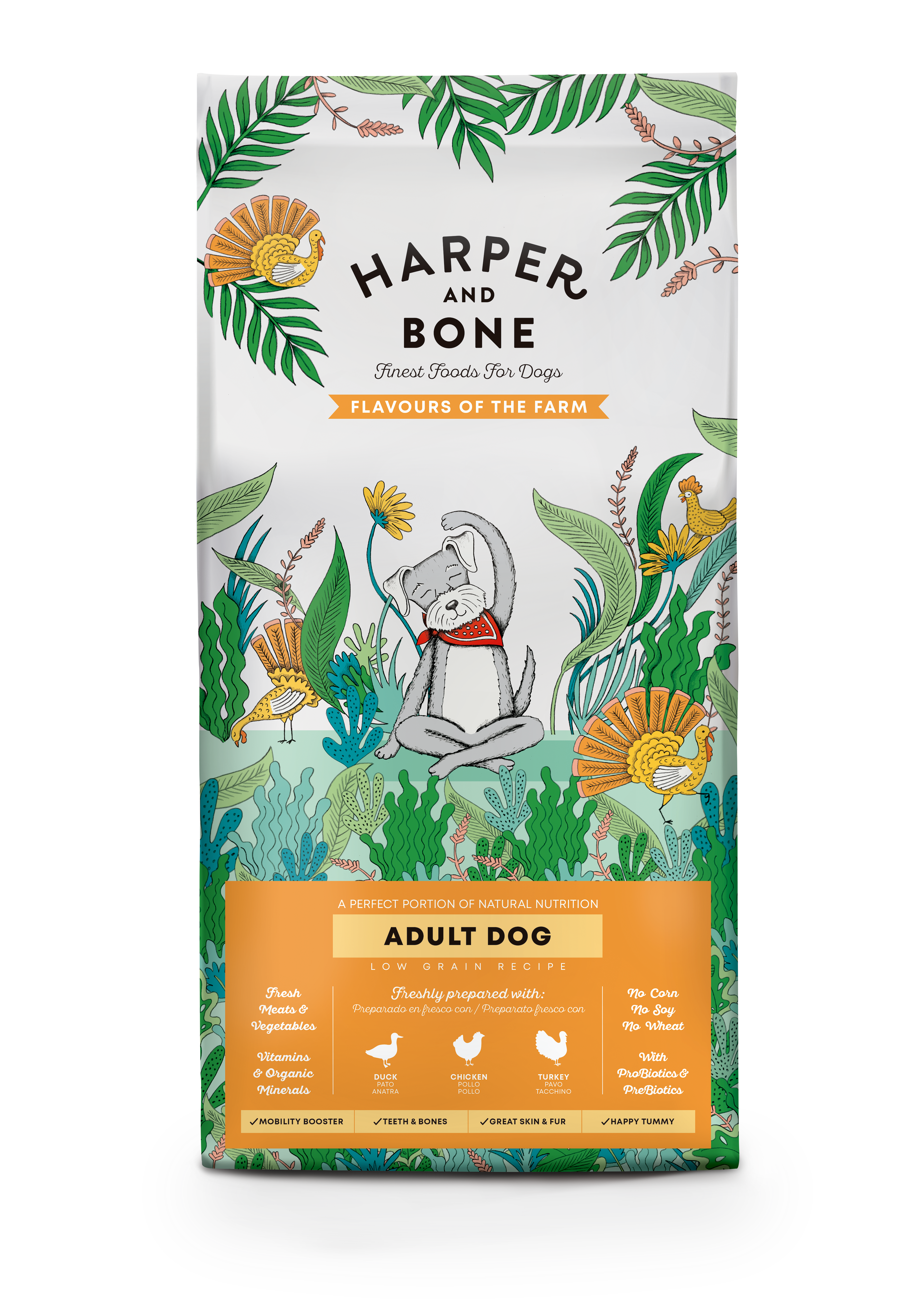 Harper & Bone Flavours Of The Farm - Voksen hundefoder - 12 kg