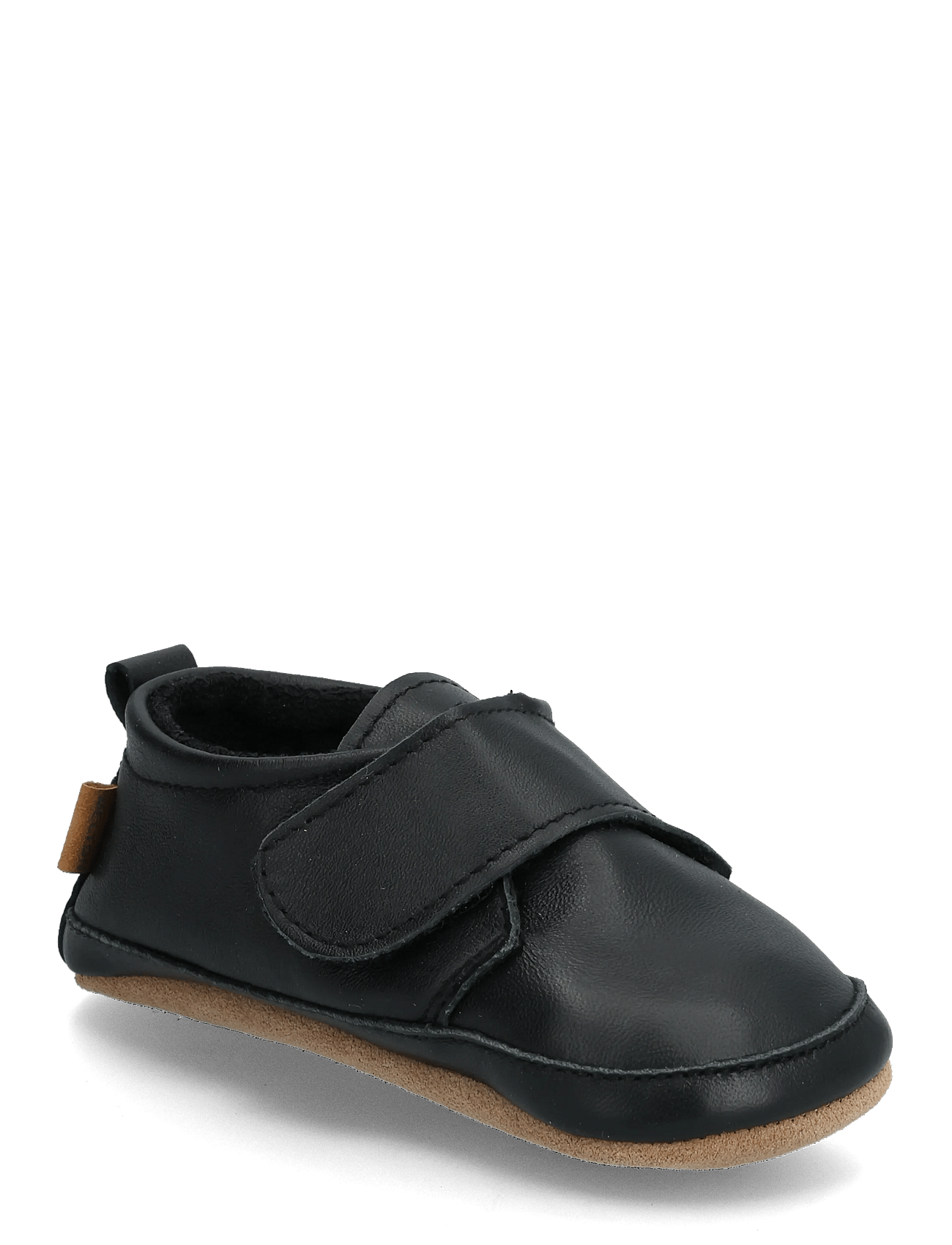 Melton Classic Leather Slippers - Black - 20/21