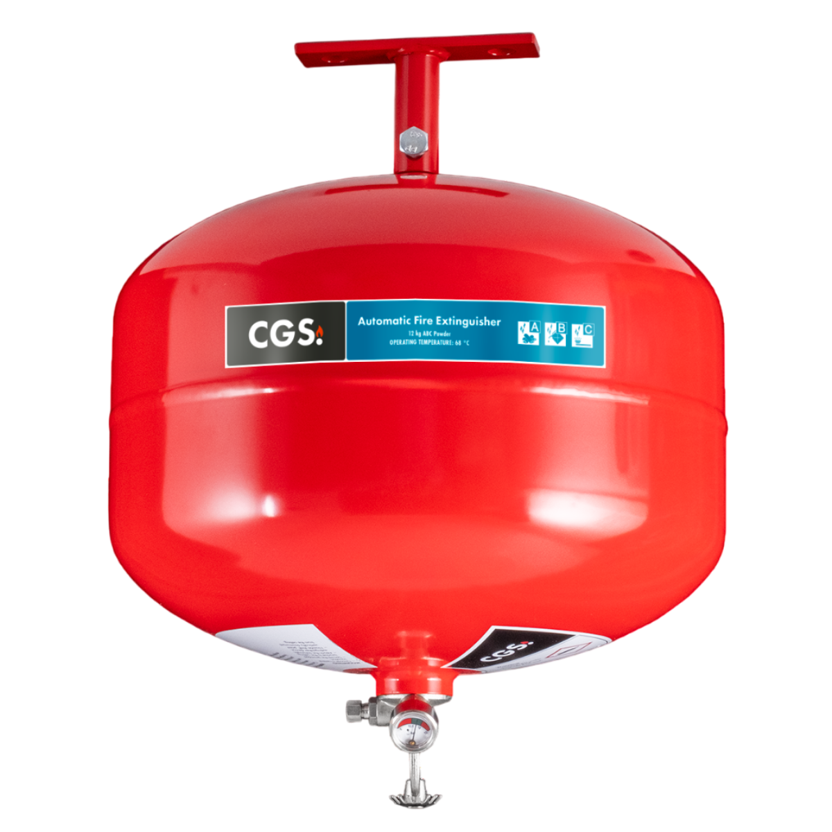 Automatutlösande pulverbehållare CGS 12 kg, 68 °C