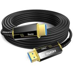 DGHUMEN HDMI Kabel 15M Glasfaser 8K, HDMI 2.1 Kabel (HDMI 2.1, 48Gbps) Ultra High Speed Unterstützung 8K@60Hz 4k@120/144Hz Dynamisches HDR, eARC, ARR, Dolby Atmos für PS5/4 HDTV Monitor PC Laptop