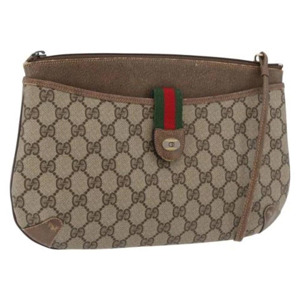 Gucci Vintage Pre-owned Vintage Skuldertaske - Vintage - Dame - Brun - ONE SIZE - Uld