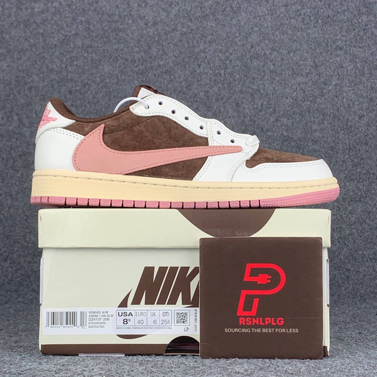 (Custom) Travis Scott x Air Jordan 1 Low OG Wmns 'Dark Pony' - (Mens) EUR 44.5 • US 10.5 • UK 9.5