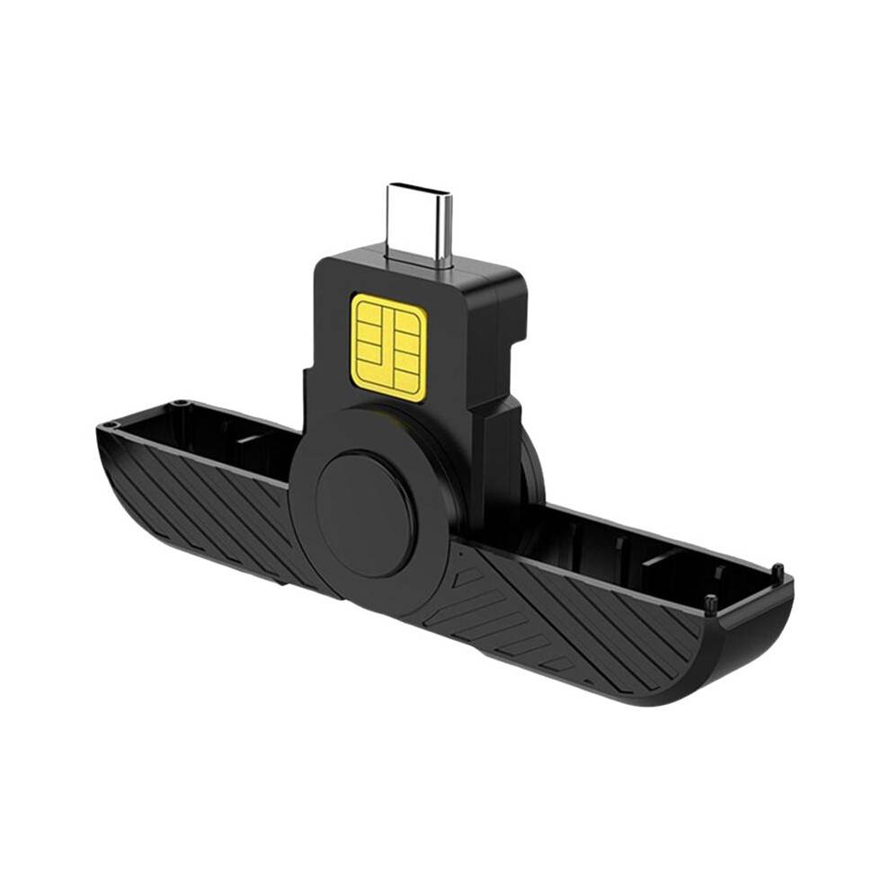 Portable USB Card Reader Type-C for SIM, ID, and ATM Cards with Digital Certificate Security
