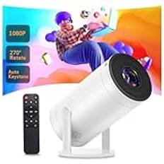 Weelikeit projektor 4K miniprojektor med högtalare för hemmafilmsprojektor, inbyggd 1080P Bluetooth-projektor, utomhusprojektor för HDMI/USB/Smartphone/TV-box/laptop