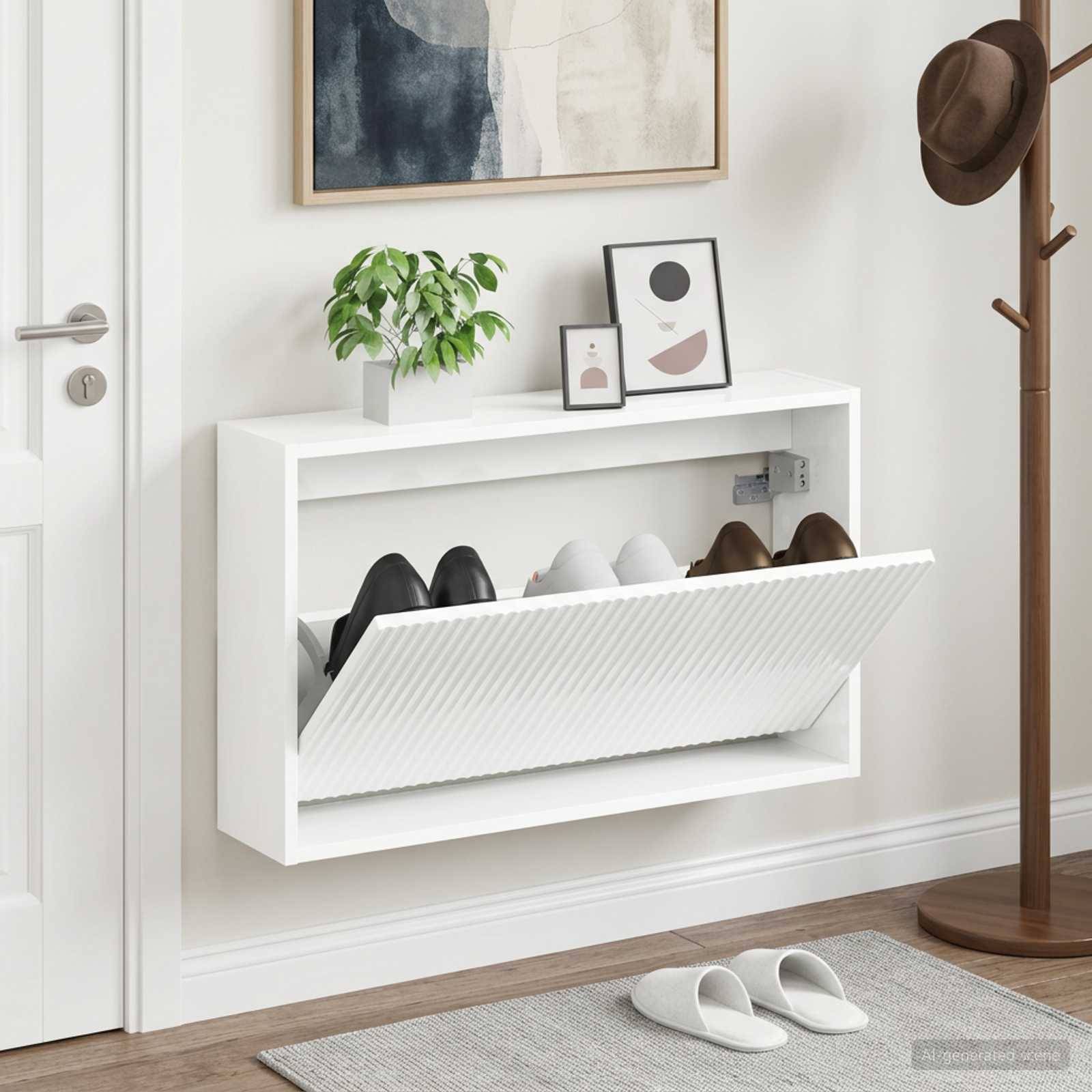 vidaXL Vægmonteret Skoskab ARNHEM 71 x 17 x 43 cm Konstrueret træ