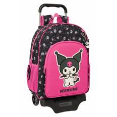 Kuromi Sort Fuchsia Skole Rygsæk med Hjul 33 x 42 x 14 cm