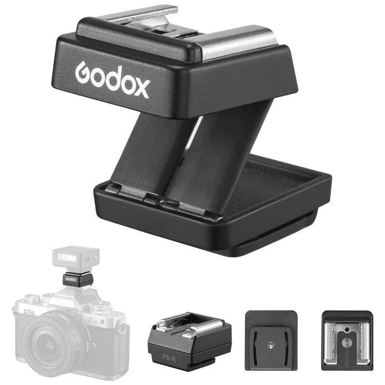 Godox FS-R sammenklappelig hot shoe-forhøjer / sammenklappelig hot shoe-forhøjer til kamerablitz.