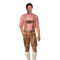 Tyroler lederhosen bukser kort brun