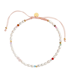 Stine A armbånd - 3187 Confetti Pearl pink pastel mix