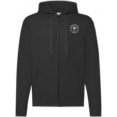 Fruit Of The Loom Hjorten Fodbold Hoodie M. Zip Voksen - Sort - Medium