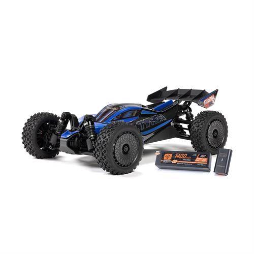 TYPHON GROM 223S BLX Brushless 4X4 Small Scale Buggy RTR with DSC - Blå - Med Batteri Og Oplader