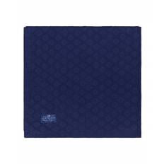 Lexington Diamond Jacquard Sengetæppe i økologisk bomuld, Blue 260x240 cm