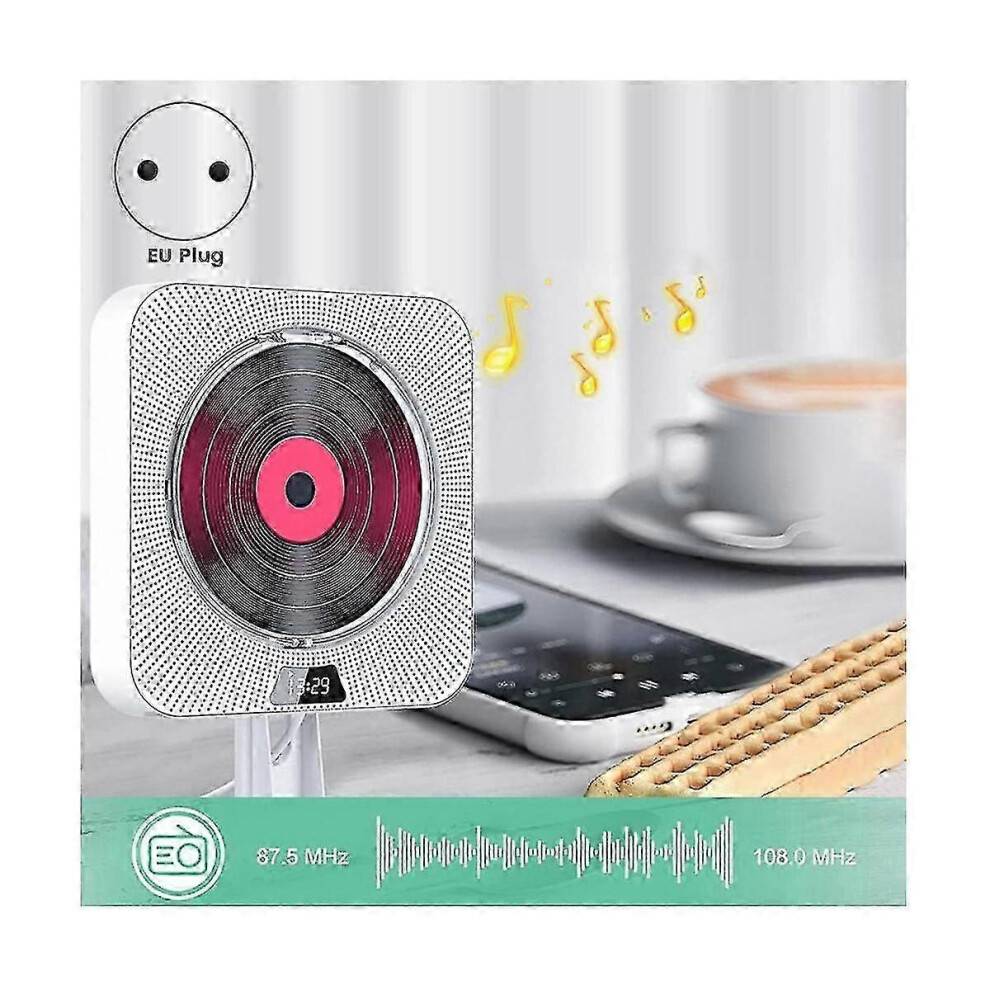 Portable Cd Player Bluetooth Cd Speaker Digital Display Stereo Speaker Wall Mounted Music Player Fo