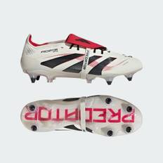 Predator Elite Fold-Over Tongue Soft Ground støvler - Off White / Core Black / Pure Ruby - 42